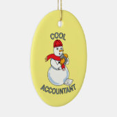 Cool Accountant Snowman Keramisch Ornament (Rechts)