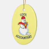 Cool Accountant Snowman Keramisch Ornament (Links)