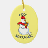 Cool Accountant Snowman Keramisch Ornament (Achterkant)