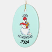 Cool Accountant Snowman Keramisch Ornament (Links)