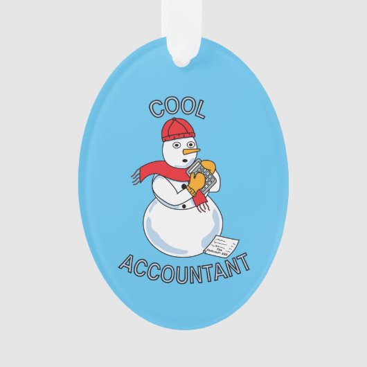 Cool Accountant Snowman Keramisch Ornament (voorkant)