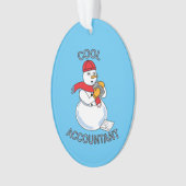 Cool Accountant Snowman Keramisch Ornament (voorkant)