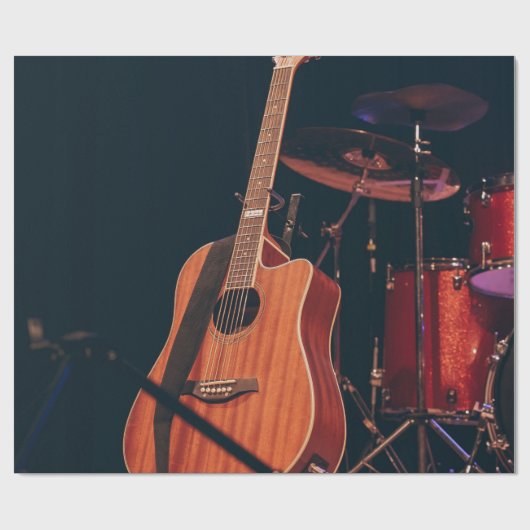 Cool Acoustic Guitar Cadeaupapier (Vlak)