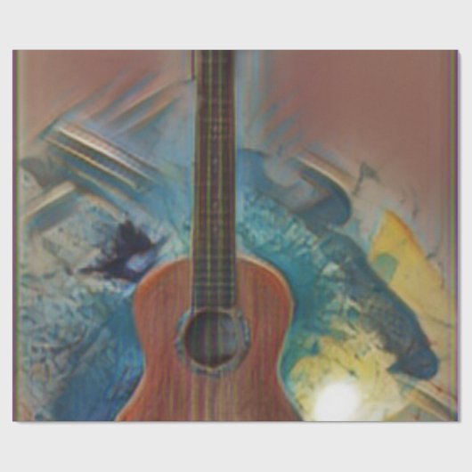 Cool Acoustic Guitar Cadeaupapier (Vlak)