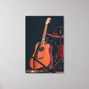 Cool Acoustic Guitar Canvas Afdruk