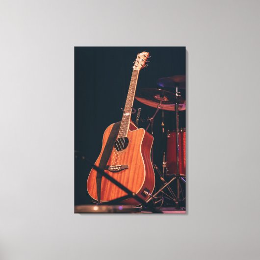 Cool Acoustic Guitar Canvas Afdruk (Voorkant)