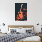 Cool Acoustic Guitar Canvas Afdruk (Insitu (Slaapkamer))