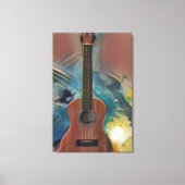 Cool Acoustic Guitar Canvas Afdruk (Voorkant)