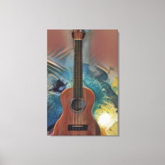 Cool Acoustic Guitar Canvas Afdruk (Voorkant)