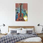 Cool Acoustic Guitar Canvas Afdruk (Insitu (Slaapkamer))