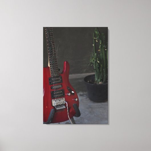 Cool Acoustic Guitar Canvas Afdruk (Voorkant)