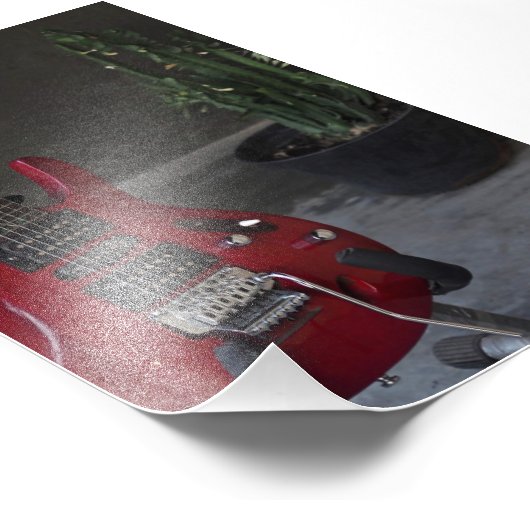 Cool Acoustic Guitar Foto Afdruk (Hoek)