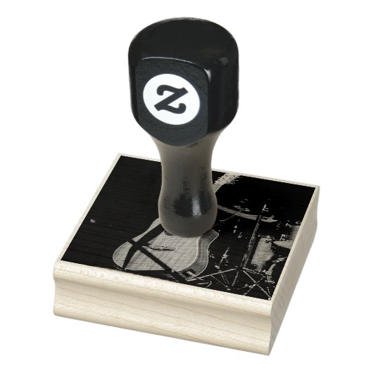 Cool Acoustic Guitar Rubberstempel (Stempel)