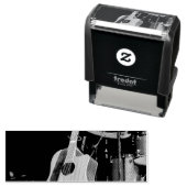 Cool Acoustic Guitar Zelfinktende Stempel (In situ)