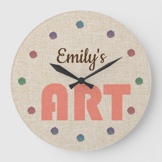 Cool Add Name Art Artistic Grote Klok (Voorkant)