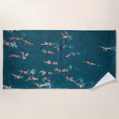 Cool Aerial Foto van zwemmers Strandlaken (Voorkant)