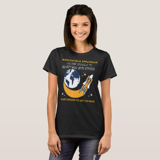 Cool Aerospace Engineer Funny Engineering Aeronaut T-shirt (Voorkant volledig)