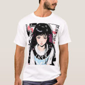 Cool Aesthetic Japanese Anime Girl T-shirt (Voorkant)