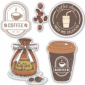 Cool afbeelding voor koffieliefhebbers Brown Scrap Sticker (Voorkant)