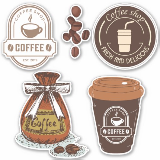 Cool afbeelding voor koffieliefhebbers Brown Scrap Sticker (Voorkant)