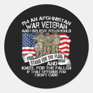 Cool Afghanistan War Veteran Soldier Trotse Vetera Ronde Sticker