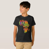 Cool Africa Map Kente Cloth for Wo African Lover T-shirt (Voorkant volledig)