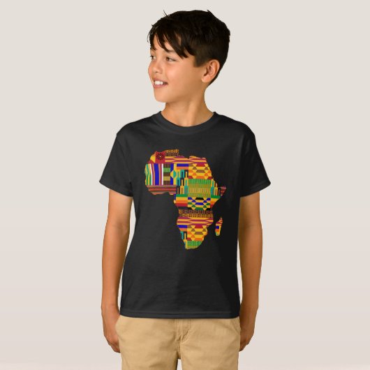 Cool Africa Map Kente Cloth for Wo African Lover T-shirt (Voorkant volledig)