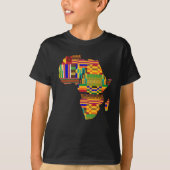Cool Africa Map Kente Cloth for Wo African Lover T-shirt (Voorkant)