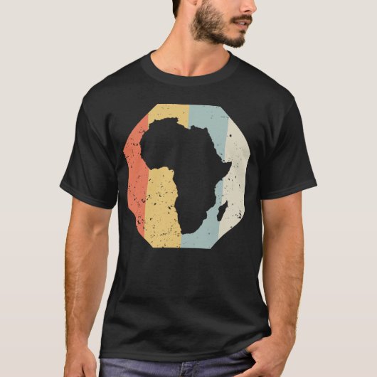Cool AFRICA WomenMen Retro African Outline T-shirt (Voorkant)