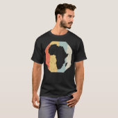 Cool AFRICA WomenMen Retro African Outline T-shirt (Voorkant volledig)