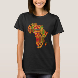 Cool Afrika Kaart Kente Stof Voor Mannen Vrouwen A T-shirt