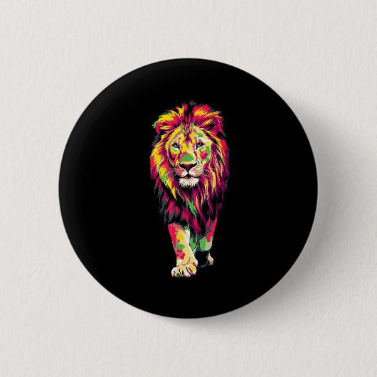 Cool Afrika-ontwerp voor mannen Vrouwen Afrocentri Ronde Button 5,7 Cm (Voorkant)