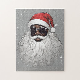 Cool Afrikaans Amerikaans Zwart Santa Legpuzzel