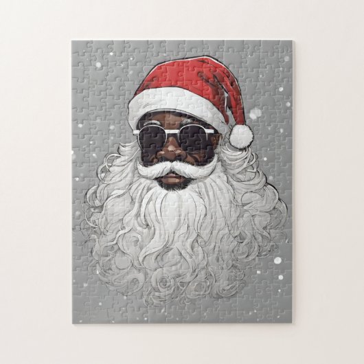 Cool Afrikaans Amerikaans Zwart Santa Legpuzzel (Verticaal)