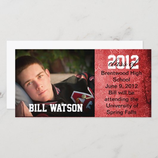 Cool Afstuderen aankondiging (Voorkant / Achterkant)