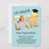 Cool Afstuderen Cutout Foto Modern Graduation Part Kaart (Voorkant)