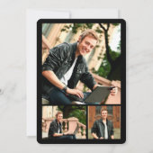 Cool Afstuderen Cutout Foto Modern Graduation Part Kaart (Achterkant)