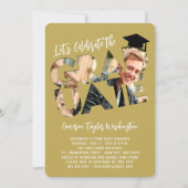 Cool Afstuderen Cutout Foto Modern Graduation Part Kaart (Voorkant)