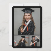 Cool Afstuderen Cutout Foto Modern Graduation Part Kaart (Achterkant)