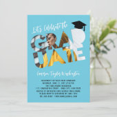 Cool Afstuderen Cutout Foto Modern Graduation Part Kaart (Staand voorkant)