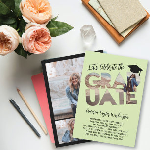 Cool Afstuderen Cutout Foto Modern Graduation Part Kaart