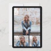 Cool Afstuderen Cutout Foto Modern Graduation Part Kaart (Achterkant)