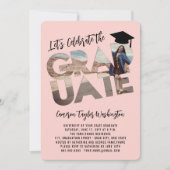 Cool Afstuderen Cutout Foto Modern Graduation Part Kaart (Voorkant)