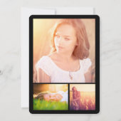 Cool Afstuderen Cutout Foto Modern Graduation Part Kaart (Achterkant)