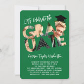 Cool Afstuderen Cutout Foto Modern Graduation Part Kaart (Voorkant)