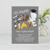 Cool Afstuderen Cutout Modern Afstuderen Foto Part Kaart (Staand voorkant)