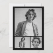 Cool Afstuderen Cutout Modern Afstuderen Foto Part Kaart (Achterkant)