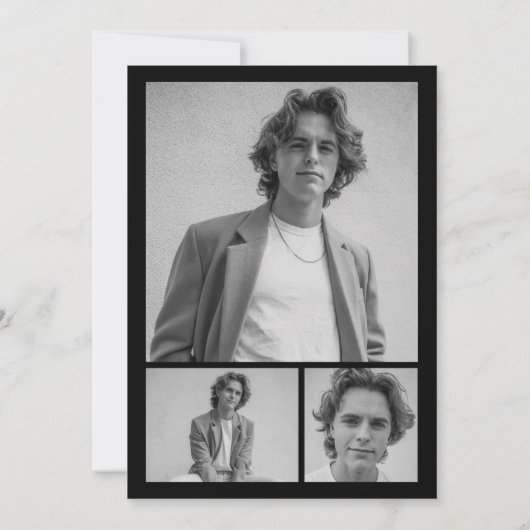 Cool Afstuderen Cutout Modern Afstuderen Foto Part Kaart (Achterkant)