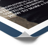 Cool Afstuderen Fake Magazine Hoesje Blauw Poster (Hoek)