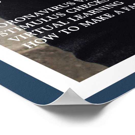 Cool Afstuderen Fake Magazine Hoesje Blauw Poster (Hoek)